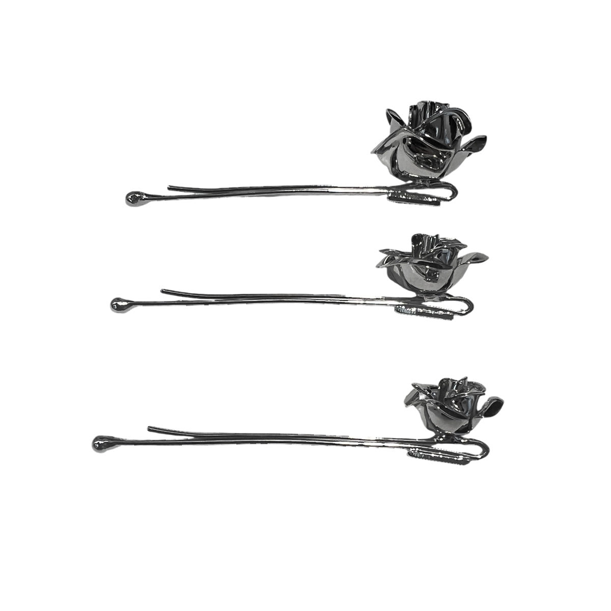 ローズ メタル ボビーピン セットオブ3
