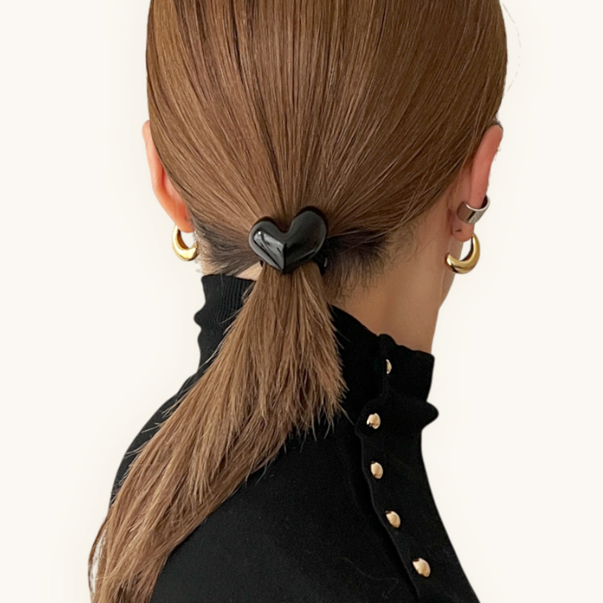 ハート ドロップ ポニー カフ ミディアム