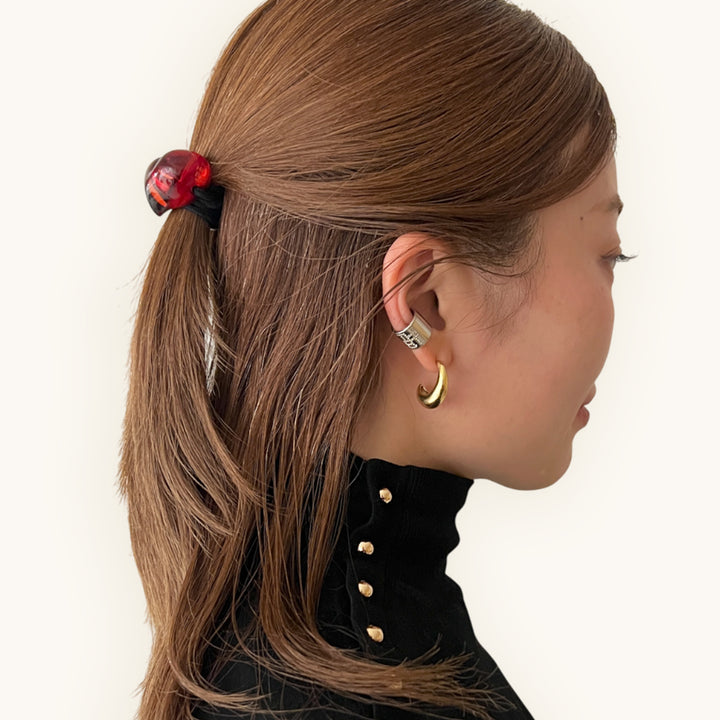 ハート ドロップ ポニー カフ ミディアム