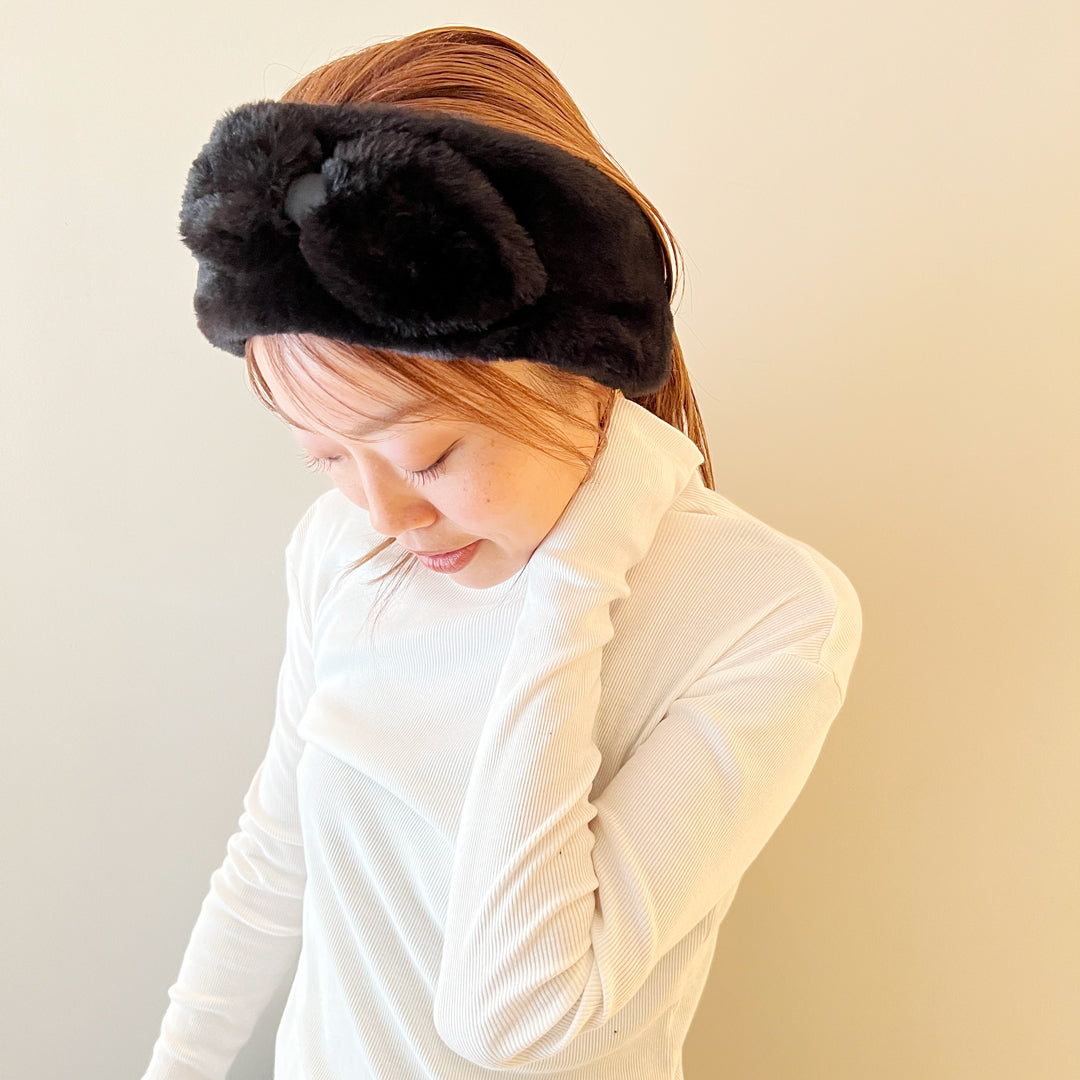 サイドボウ フェイクファー イヤーマフ