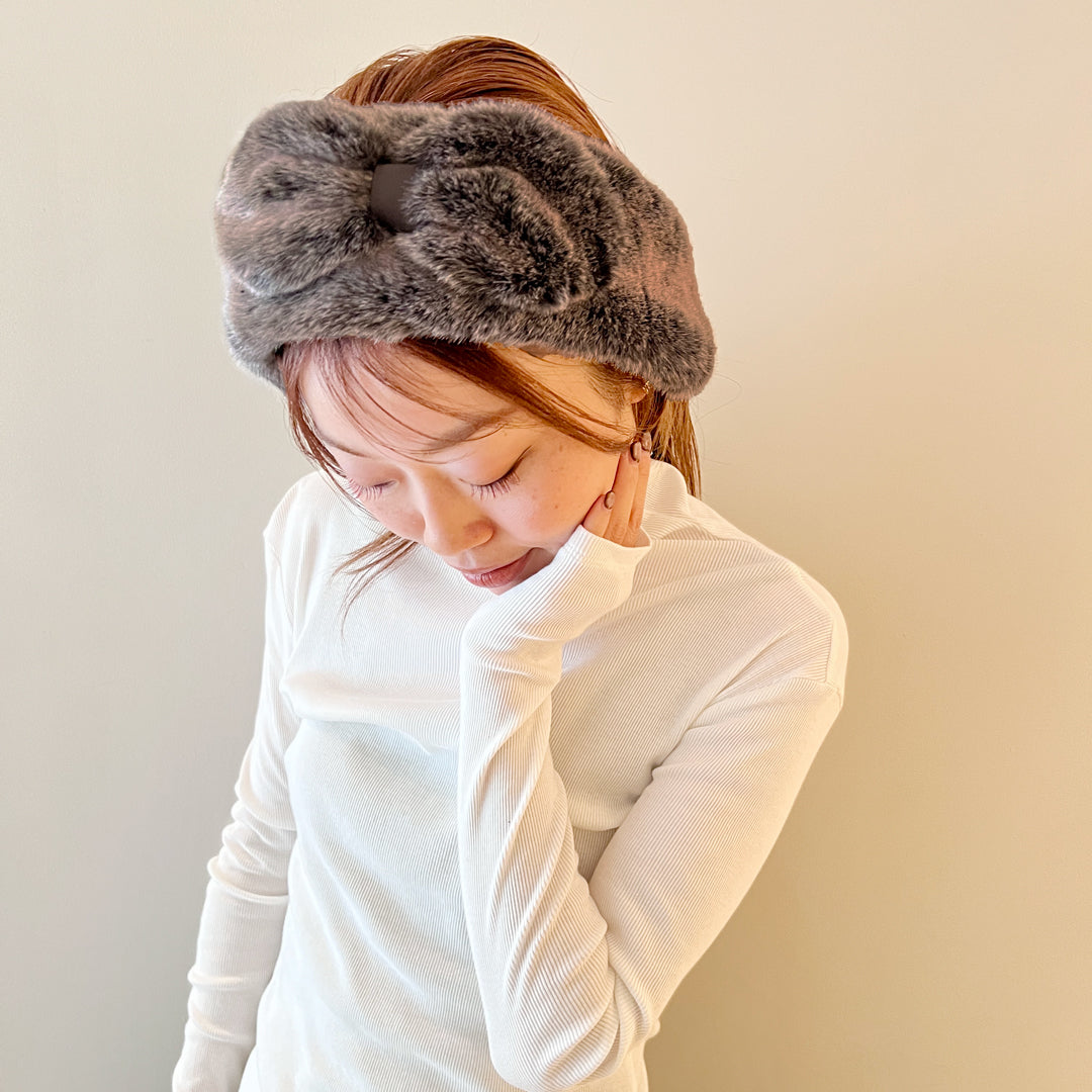 サイドボウ フェイクファー イヤーマフ