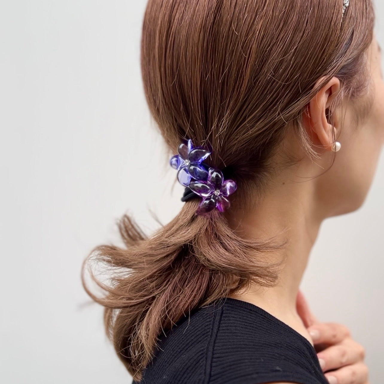 お値下げTHBT ルーサイトフラワーポニー ルーサイト ベルフラワー ポニー | THE HAIR BAR TOKYO