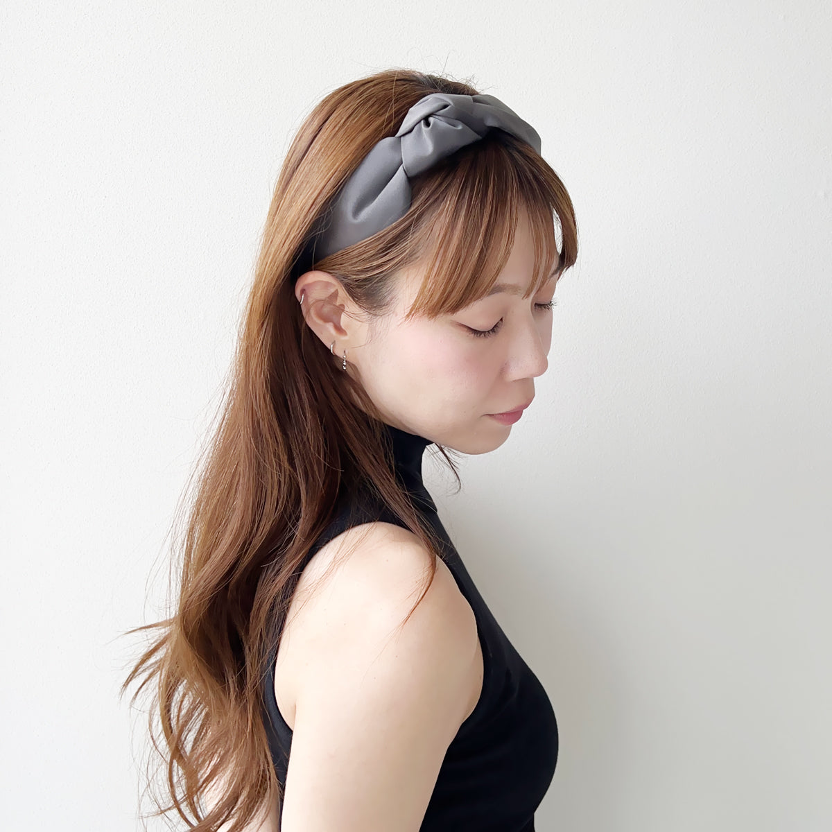ラナ サテン サイドノット ターバンヘットバンド