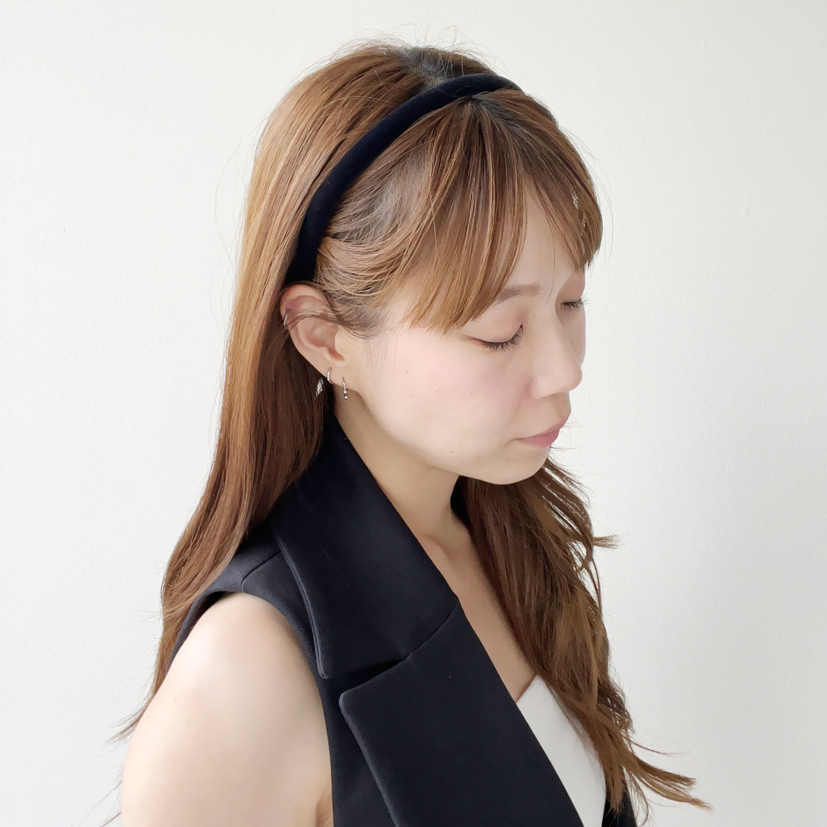 THBT ベルベット 1/2 ベーシック パテッド ヘッドバンド