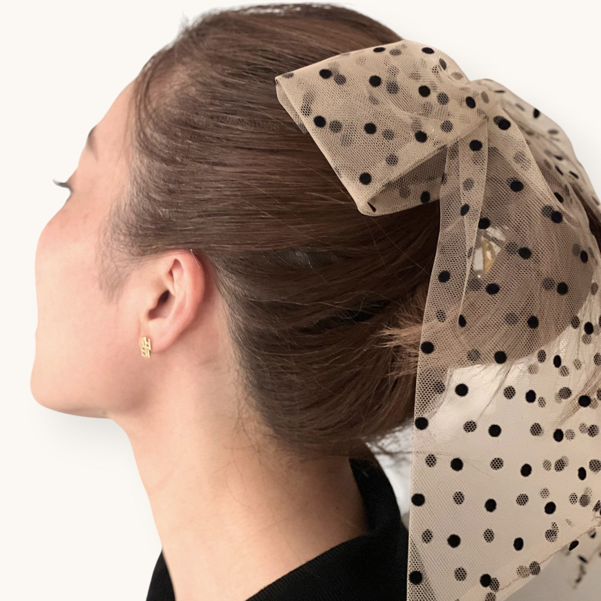 ジュリエット ポルカドット シルクチュール ボウ