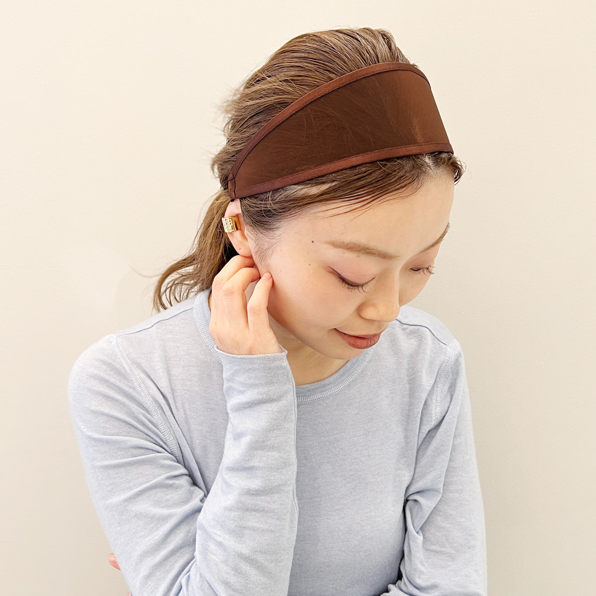 シアー メッシュ ワイド ヘッドストラップ