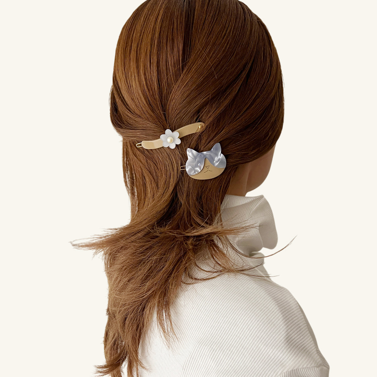 マスクド キャット アンド フラワークリップ