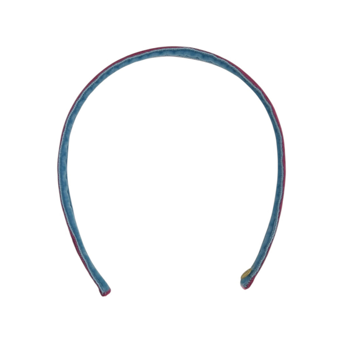 即日発送　LUDLOW カチューシャ ベルベットヘッドバンド　ブルー ベルベット ツートーンド スキニー ヘッドバンド | THE HAIR BAR