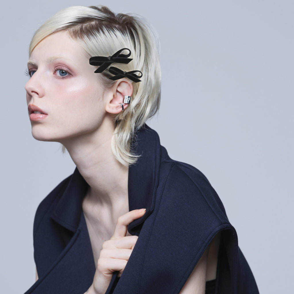 2024FW ベルベットボウ スナップクリップ セットオブ2 ベルベット スモールボウ クリップセットオブ2 | THE HAIR BAR TOKYO