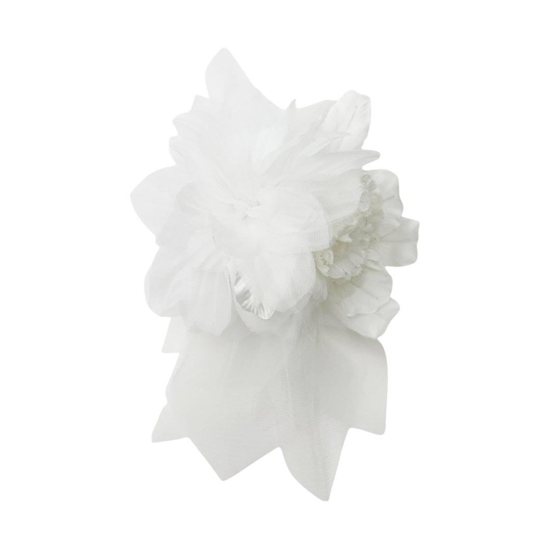 コサージュ バレッタ ウィズ チュール 8cm