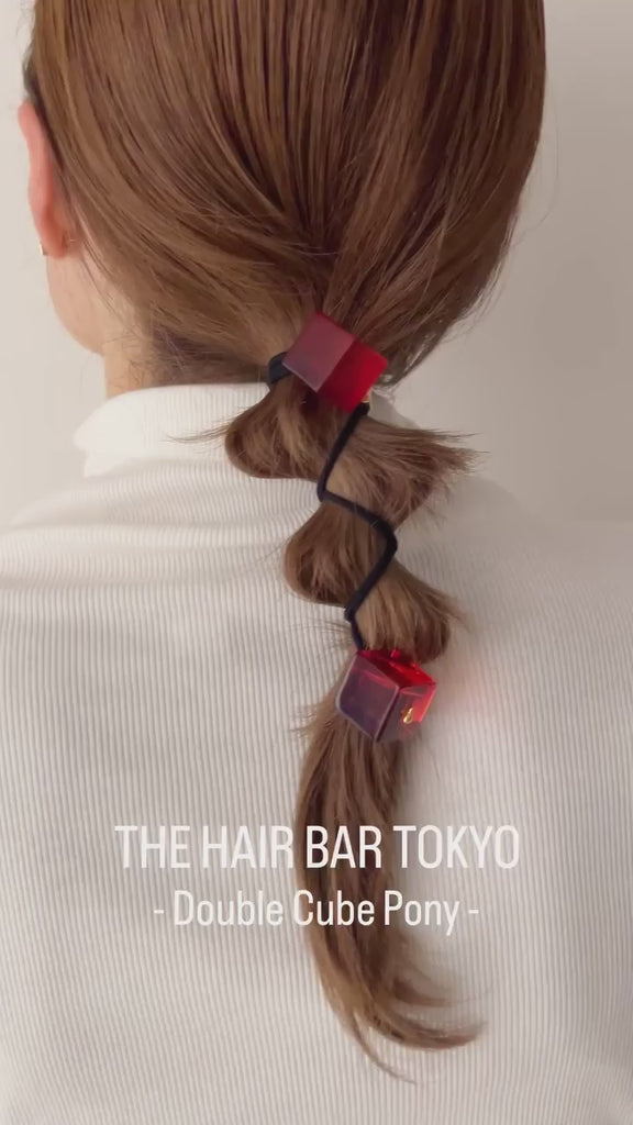 THE HAIR BAR TOKYO ダブル キューブ ポニー ダブル キューブ ポニー スモール ウィズ アイコン スタッズ | THE