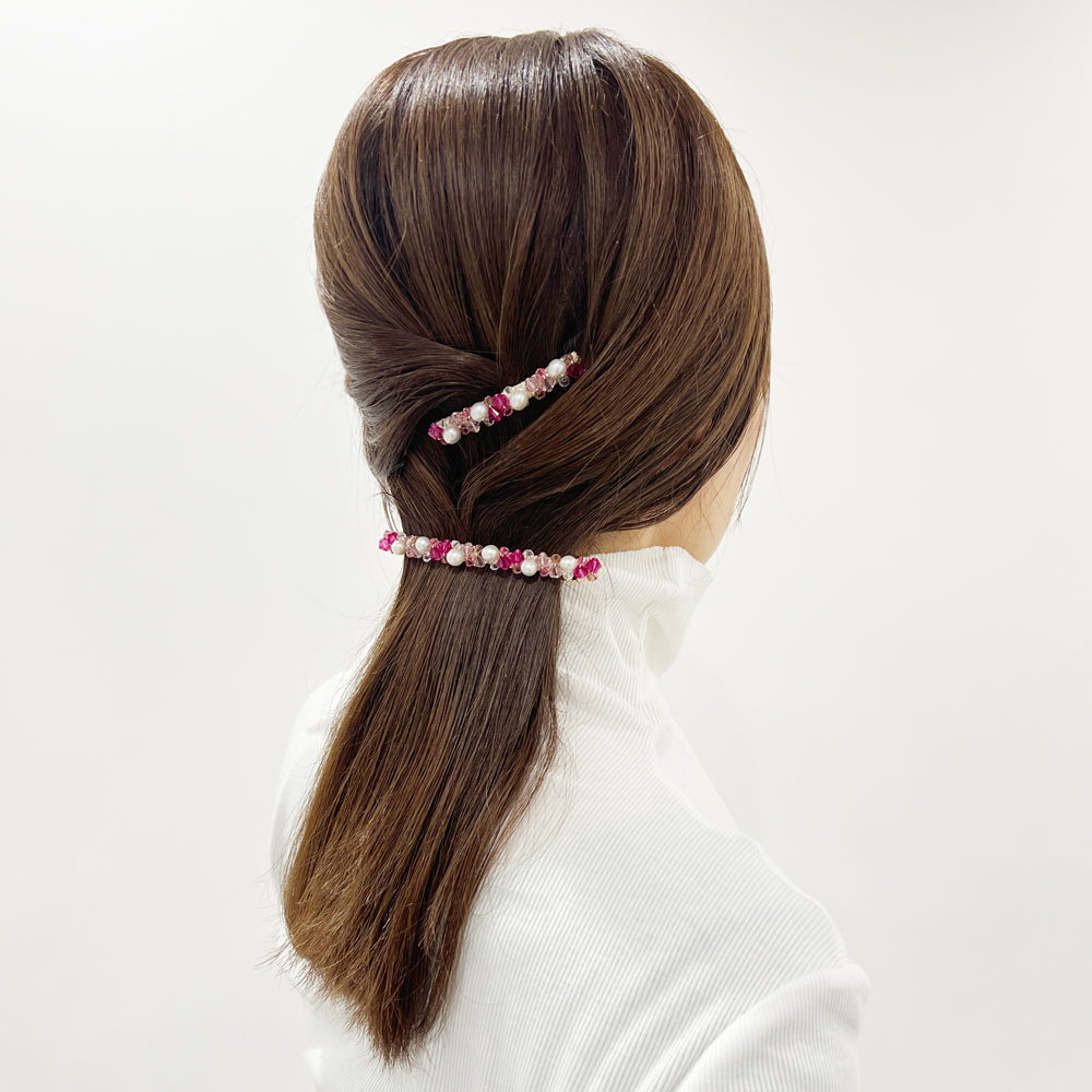 コレットマルーフ/colette malouf】Pearl Society 10cm Barrette/22Holiday パール ソサエティー  10cmバレッタ | THE HAIR BAR TOKYO