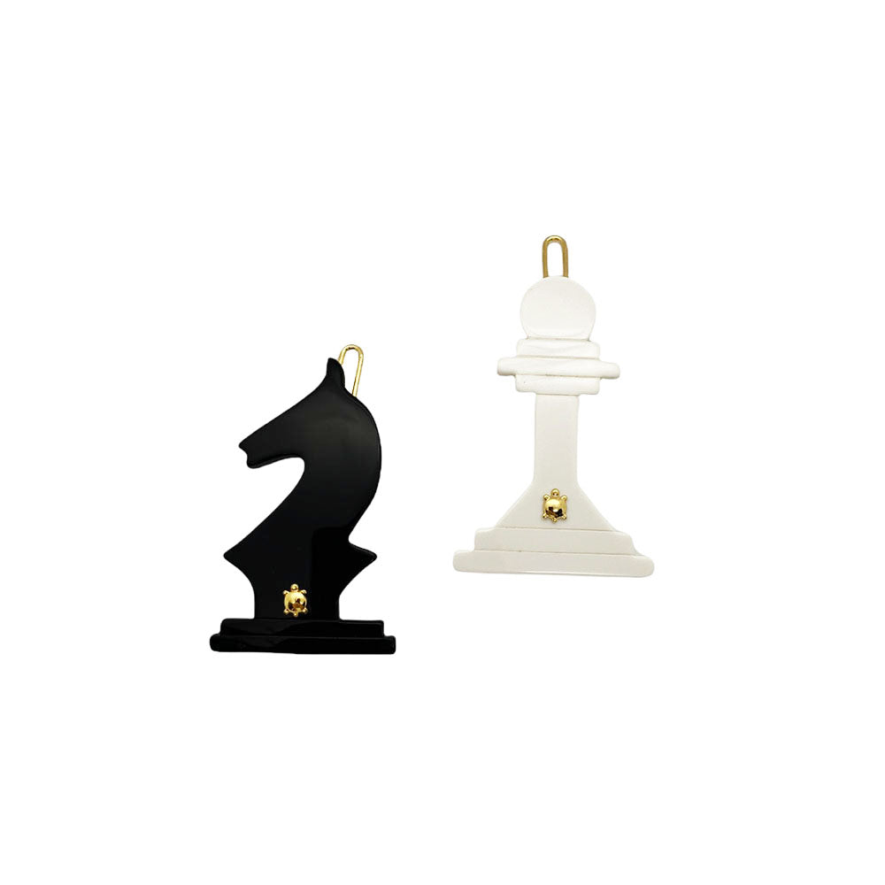 Chess Pawn & Horse Barrette/チェスポーン＆ホース バレッタ