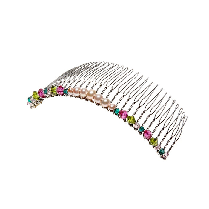 コレットマルーフ　パール　アクリル　ヘアコーム コレットマルーフ/colette malouf】ミックスドパール ラージ